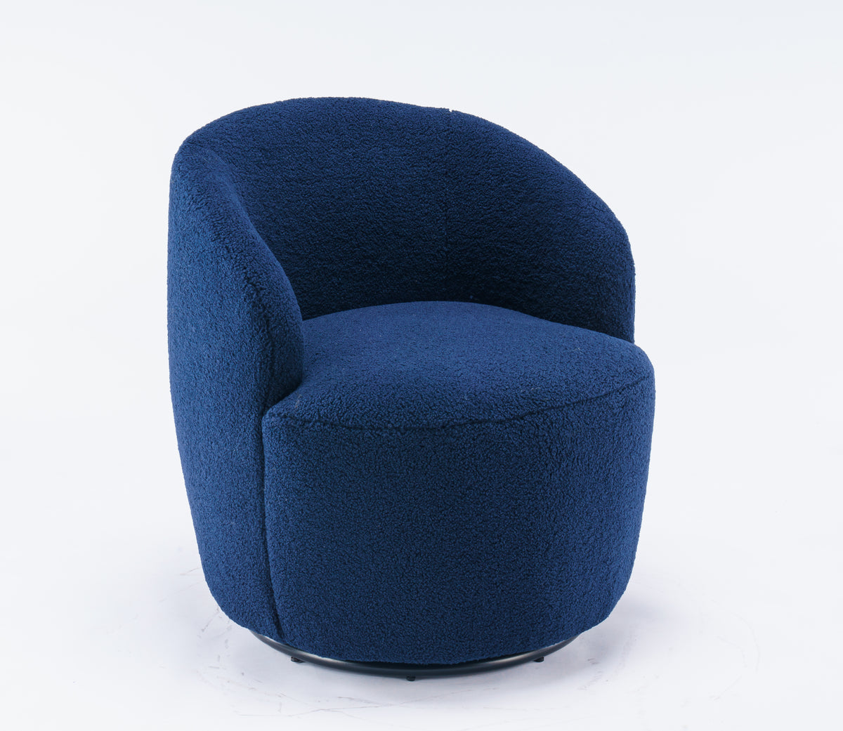 Teddy Barrel Accent Chair – Navy Blue