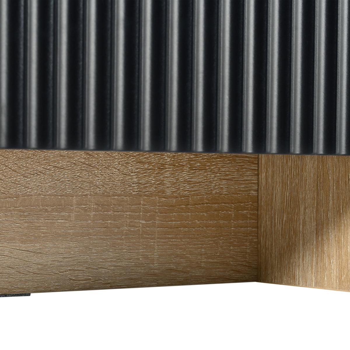 Luxury Fluted TV Stand Black