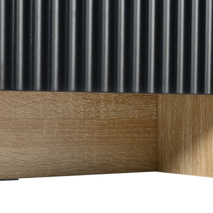 Luxury Fluted TV Stand Black