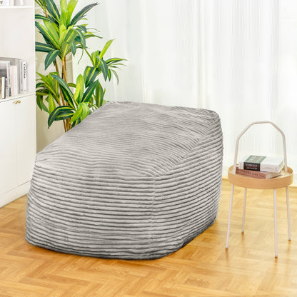 Grey Faux Fur Bean Bag Chair