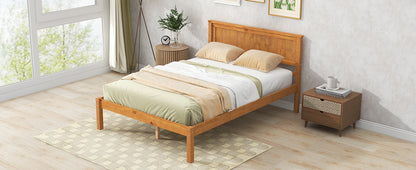 Platform Bed Frame Full Oak