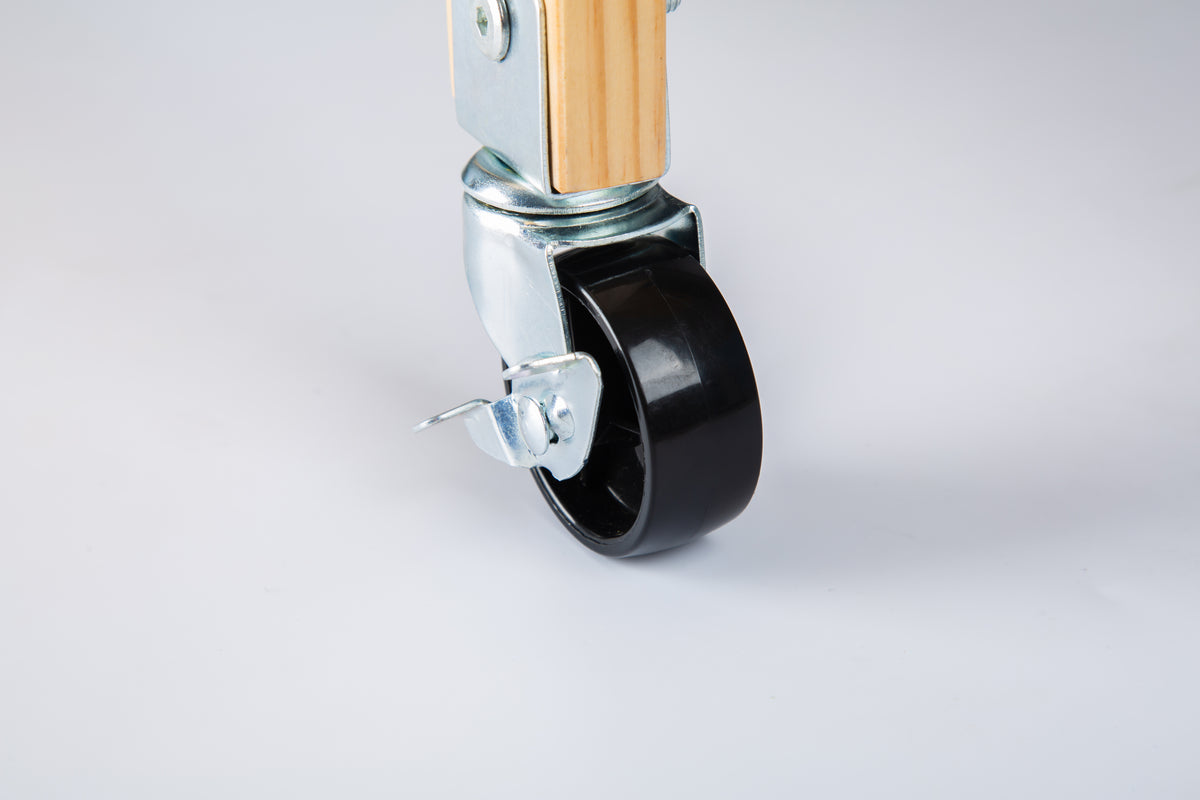 Extendable Kitchen Island with Rubber Wood Top