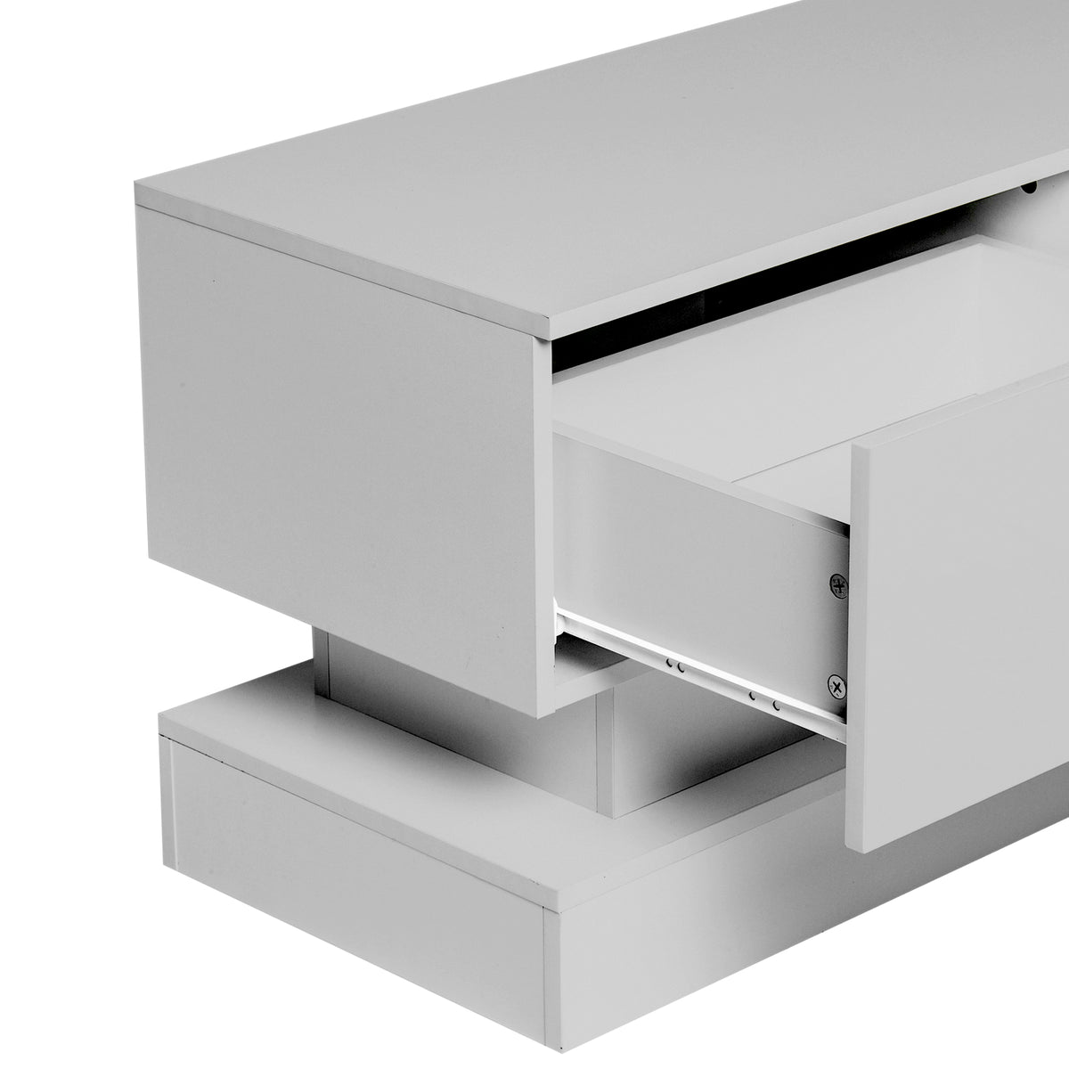 White LED TV Stand High Gloss