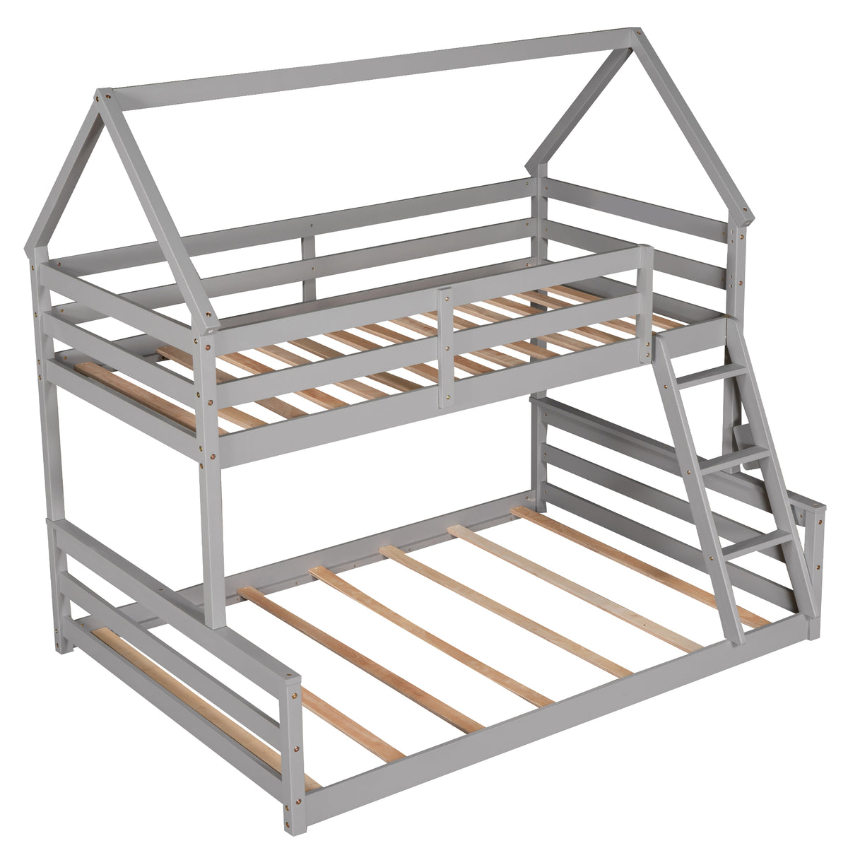 Full Bunk Bed Gray