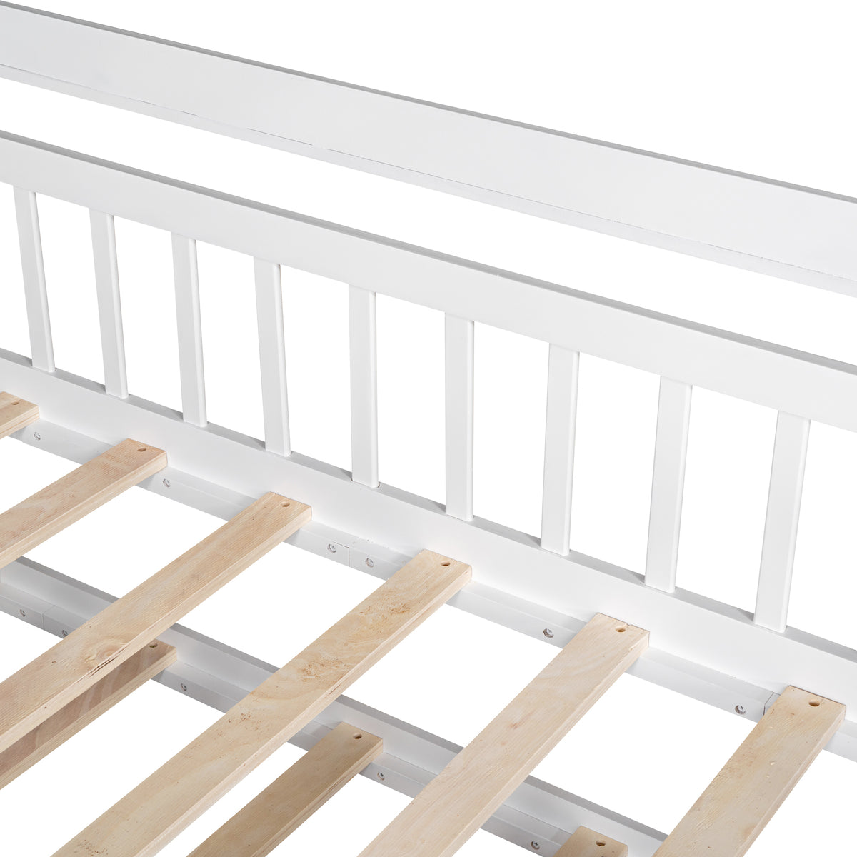Twin House Bed with Trundle White