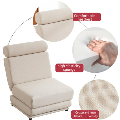 Foldable Sofa Bed Chair Cream