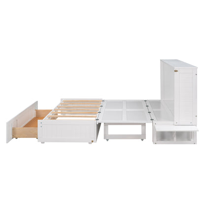 Queen Murphy Bed White