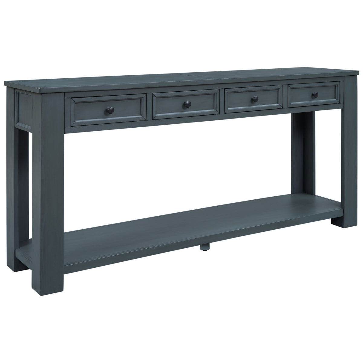 Console Table with Storage Drawers Navy