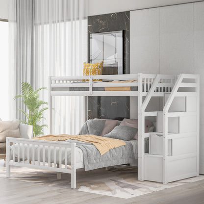 Twin Over Full Bunk Bed Gray Finish