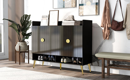 U-Can 11-Layer Wooden Shoe Cabinet with Adjustable Shelves