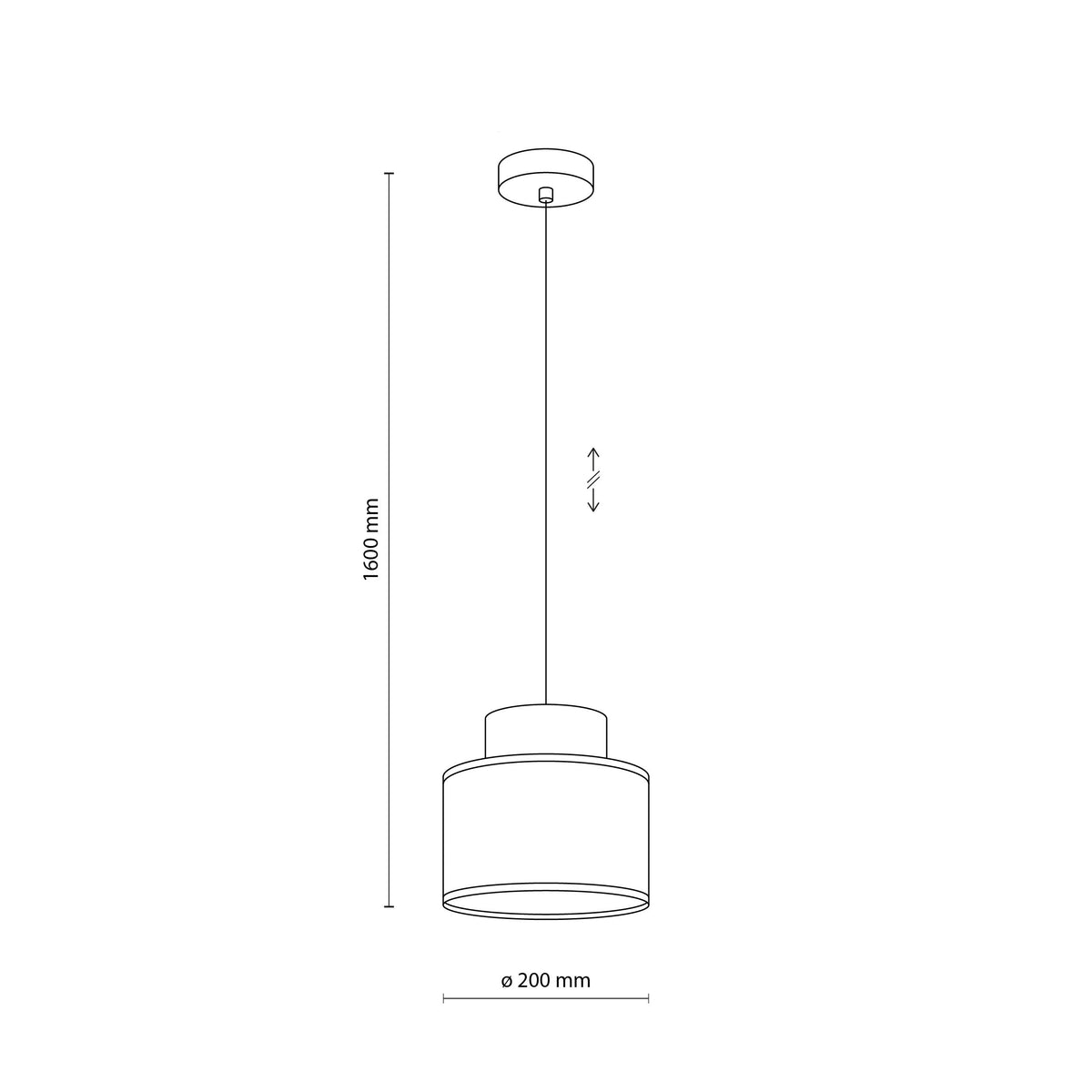 DUO White Jute Natural Pendant Light