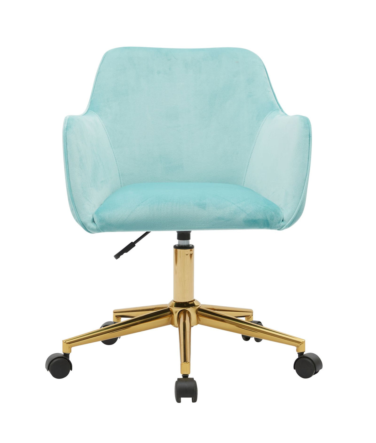Velvet Executive Swivel Office Chair – Aqua Blue