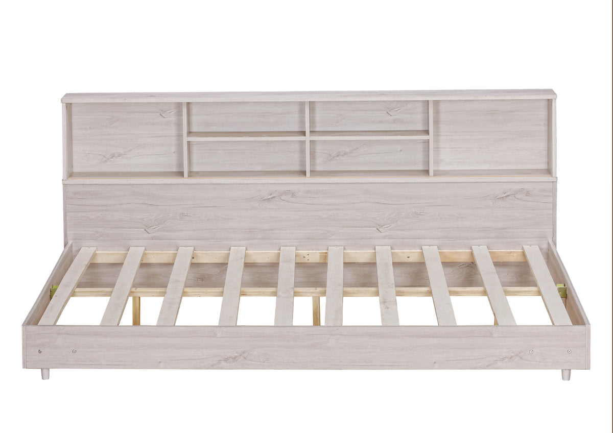 Full Daybed Frame with Bookcases Oak