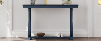 Rustic Console Table 48-Inch Navy Finish