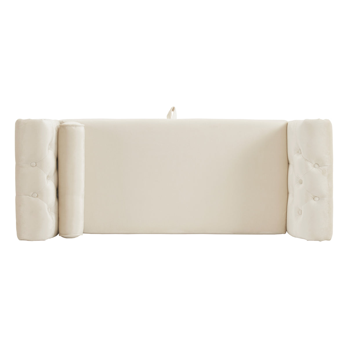 Velvet Storage Ottoman Bench Gray