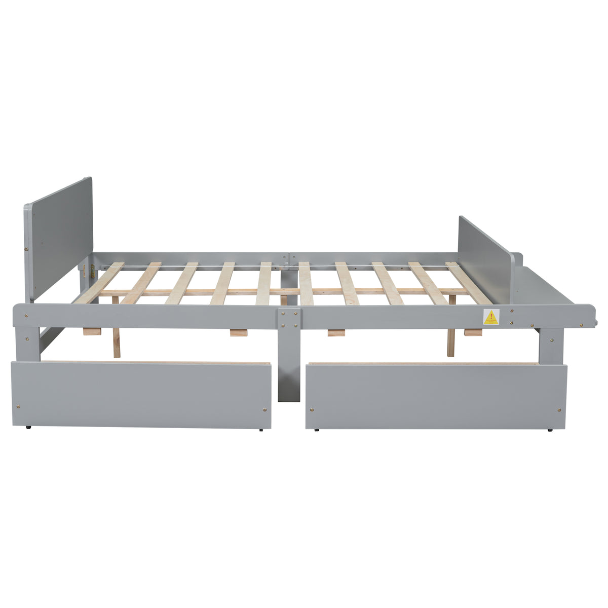 Full Bed with Bench Grey