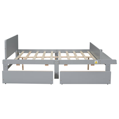 Full Bed with Bench Grey