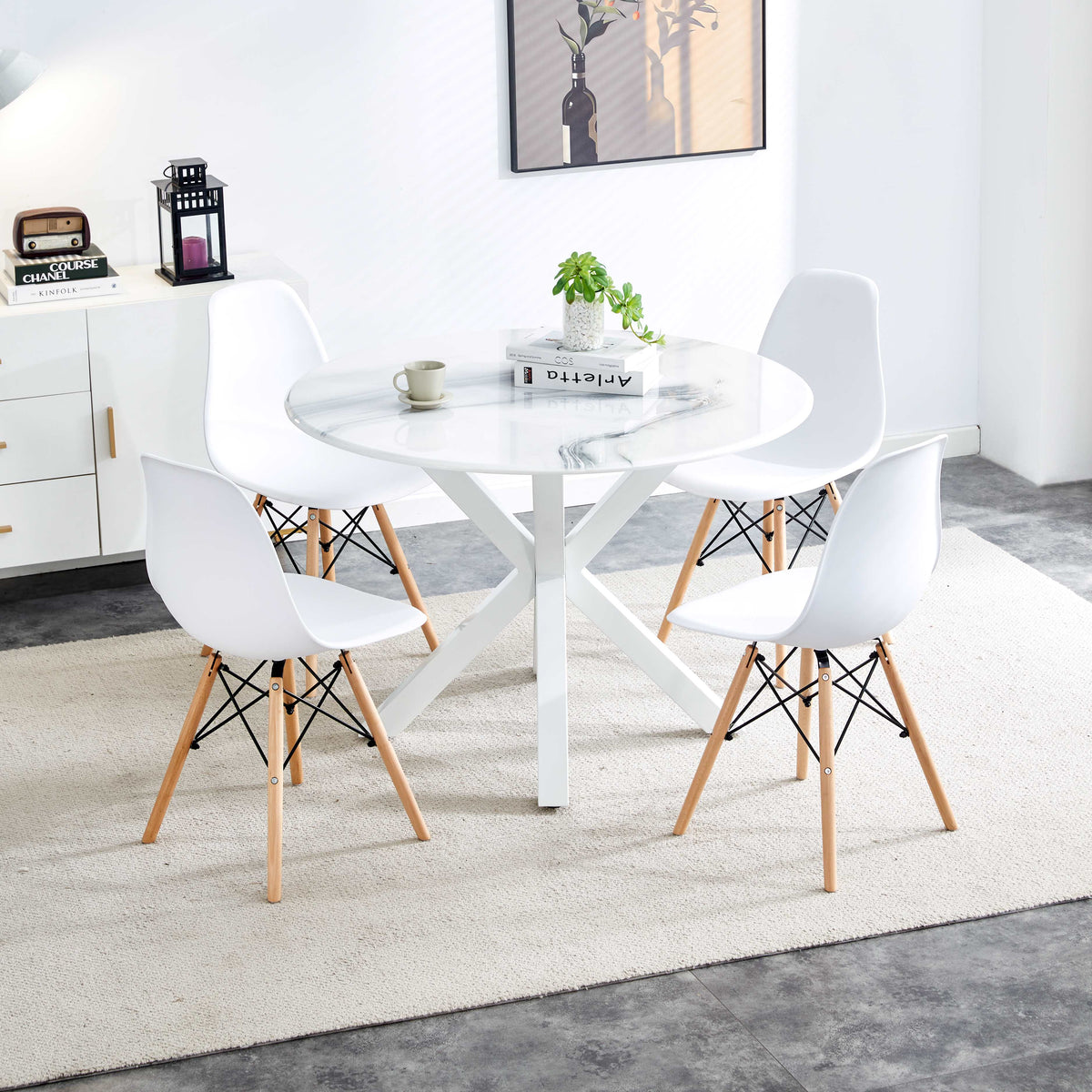 White Dining Table Round