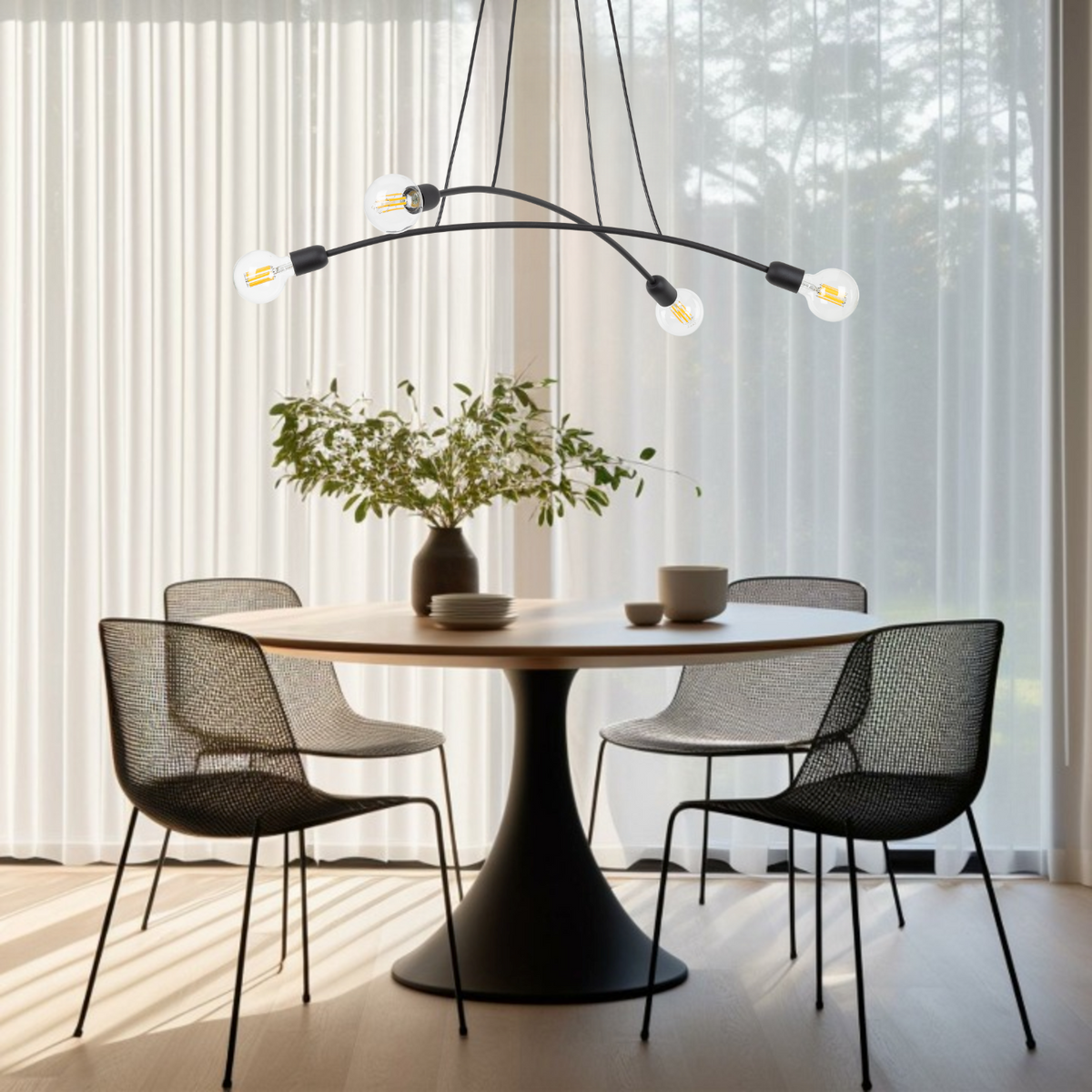 HELIX Black Minimalist Pendant Light 4