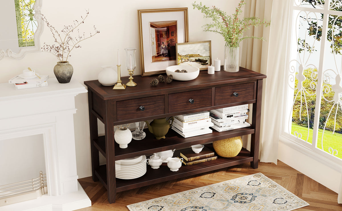 Retro Console Table Pine