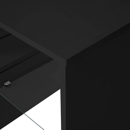 Modern TV Console with LED Storage Gray