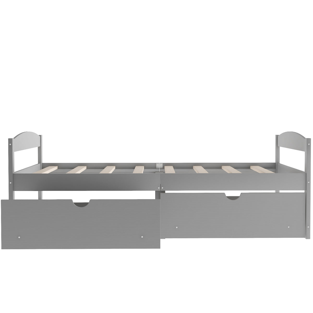 Twin Platform Bed Gray