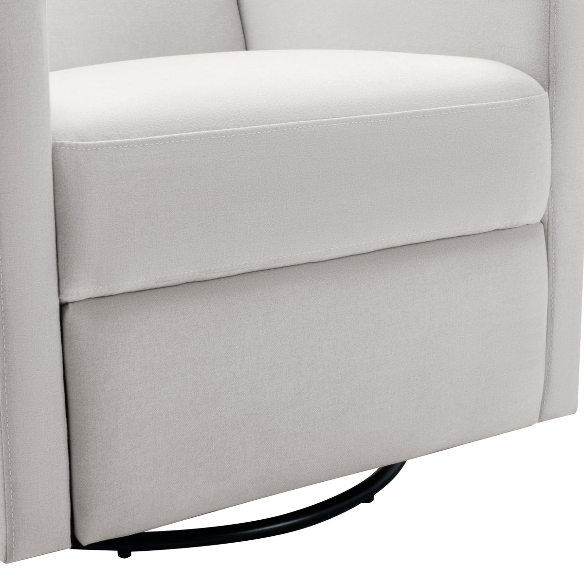 Beige Modern Upholstered Rocker Recliner Chair