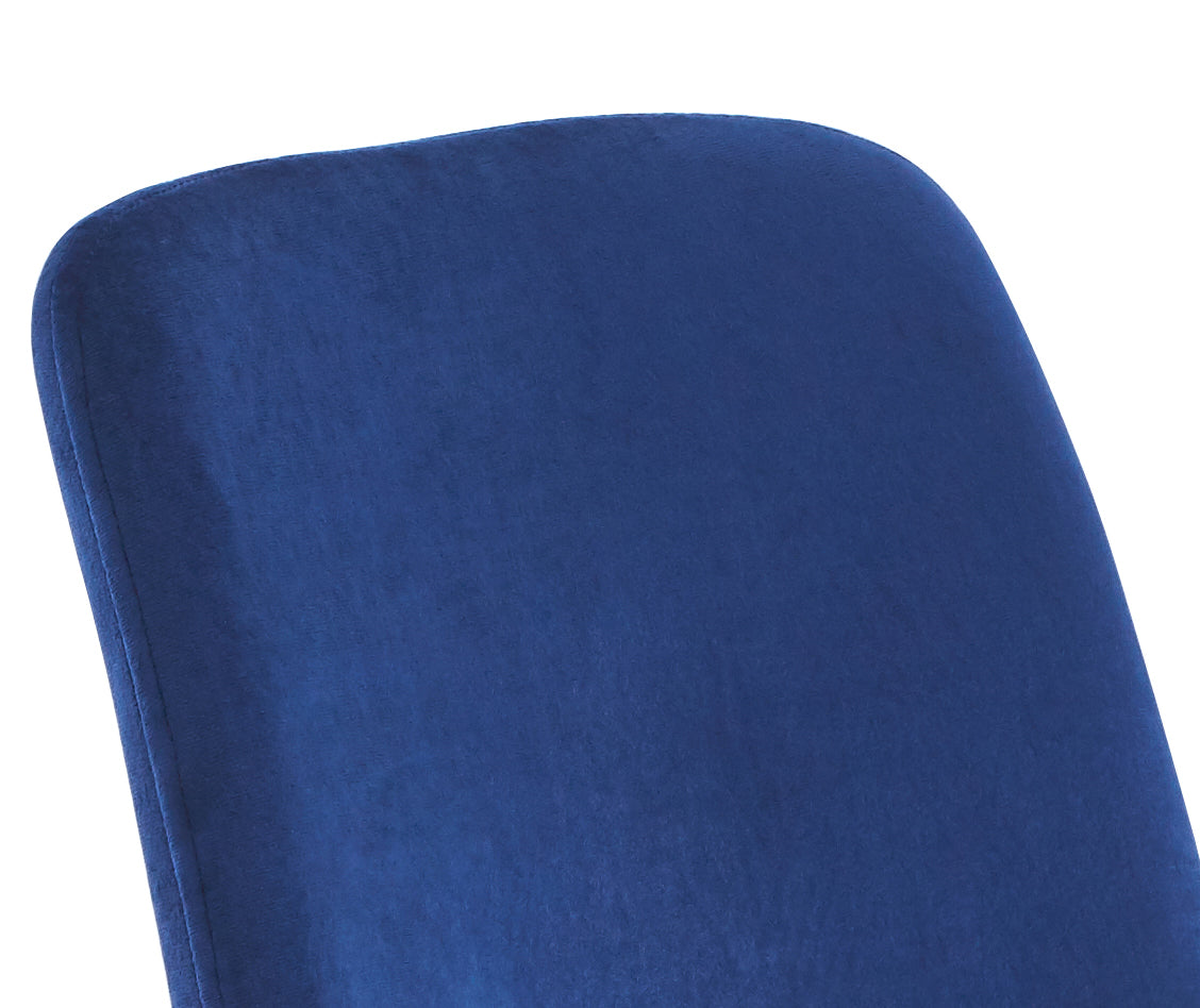 Set of 4 Blue Dining Chairs Modern Design