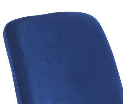Set of 4 Blue Dining Chairs Modern Design