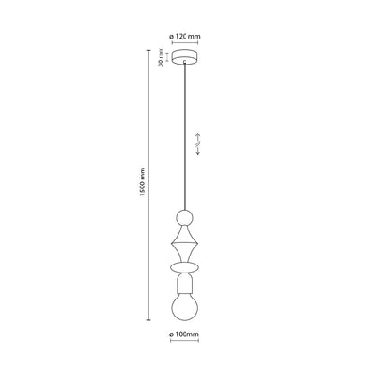 TOWER Beige Scandinavian Pendant Lamp