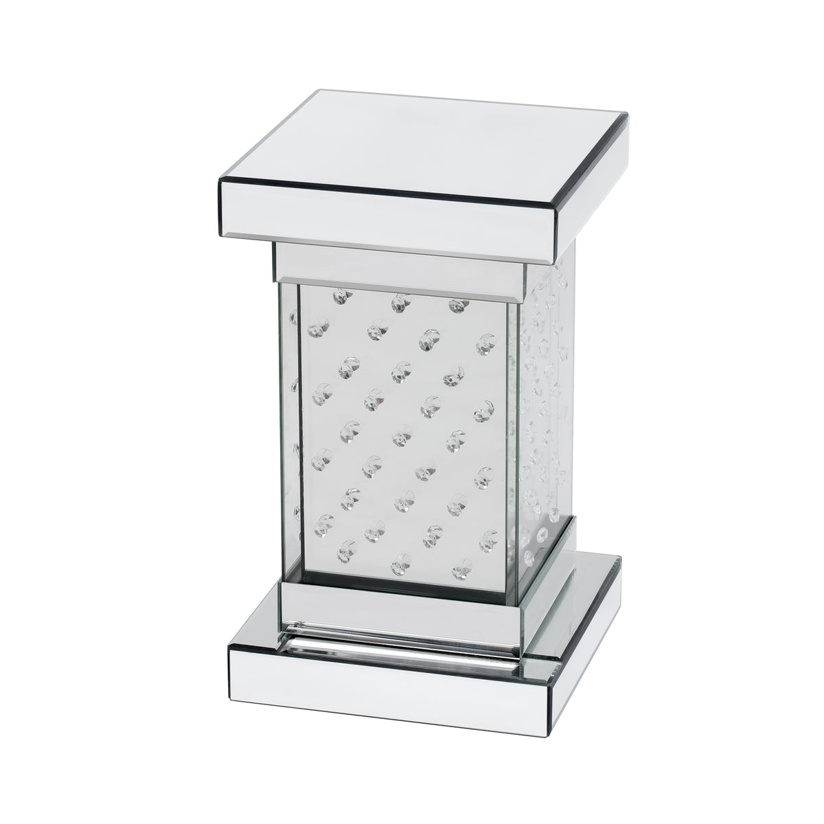 Crystal LED Side Table White