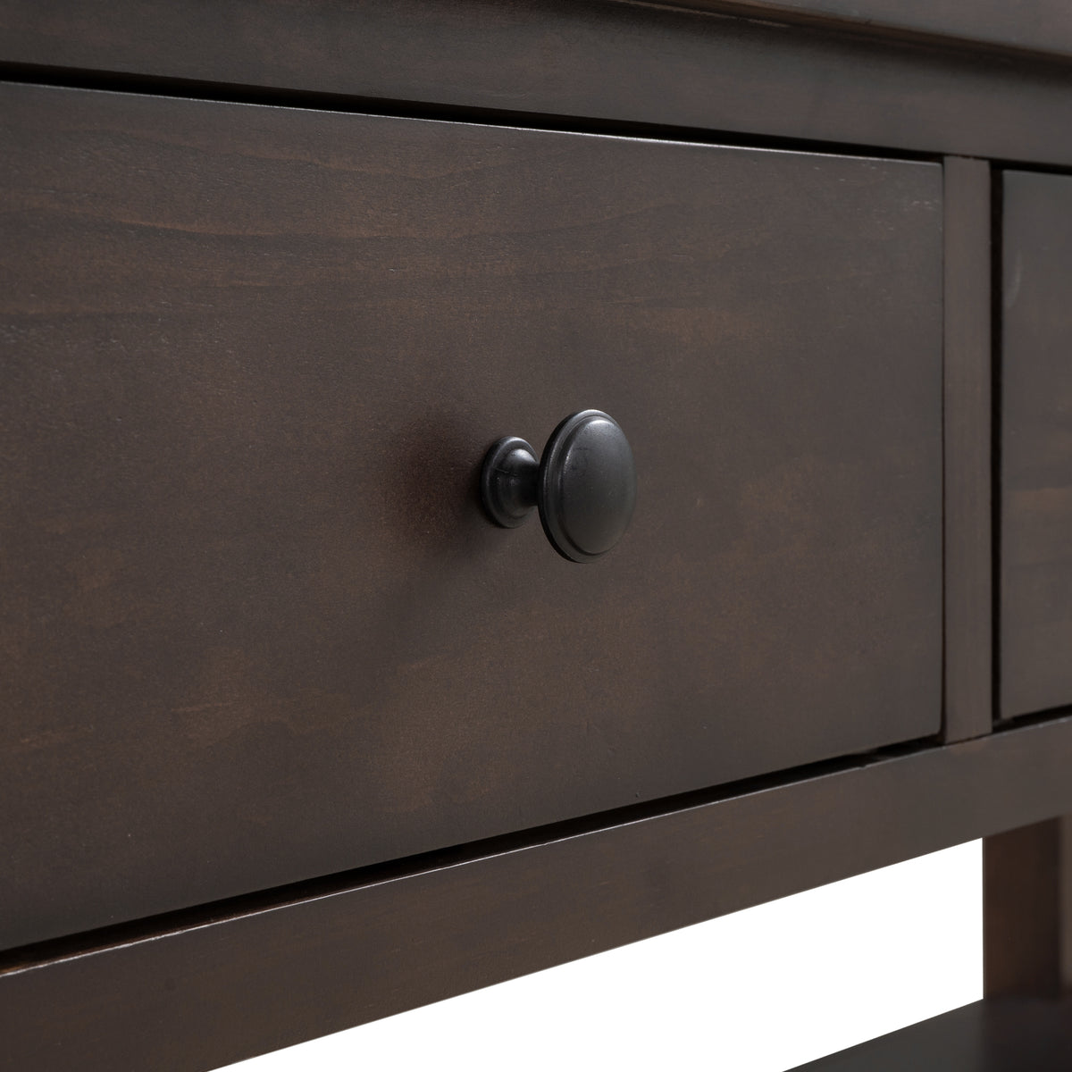 Retro Wood Console Table – Espresso Finish