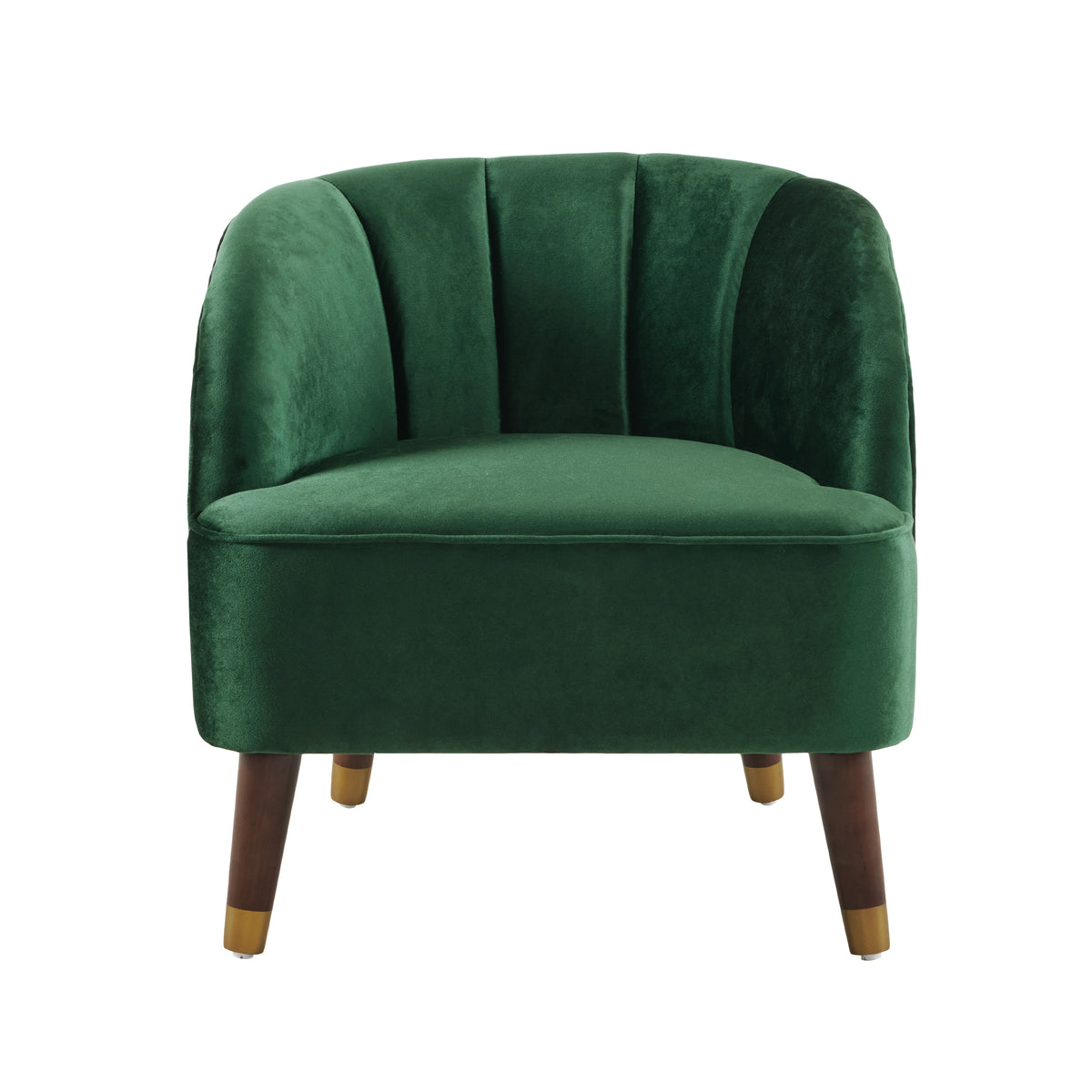 Upholstered Barrel Accent Chair Gray