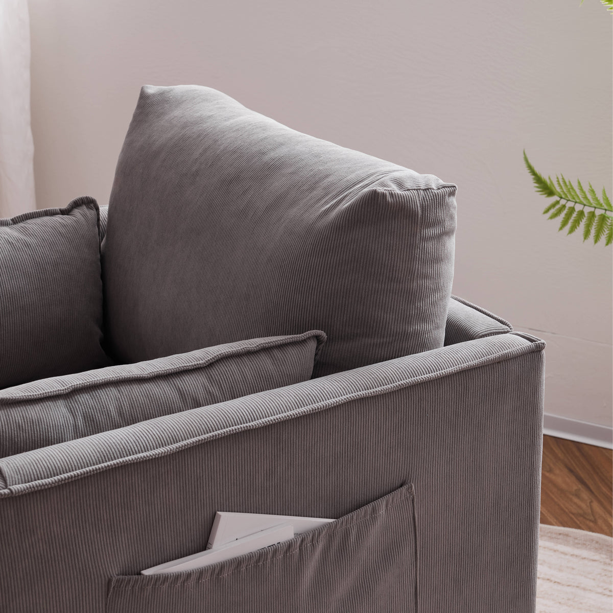Modern Fabric Club Chair Gray