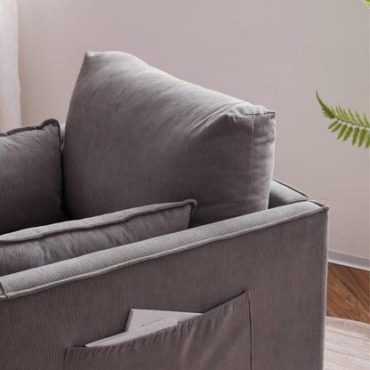Modern Fabric Club Chair Gray