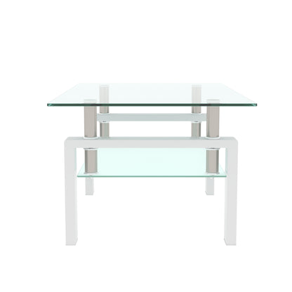 White Glass Coffee Table – Modern Centerpiece
