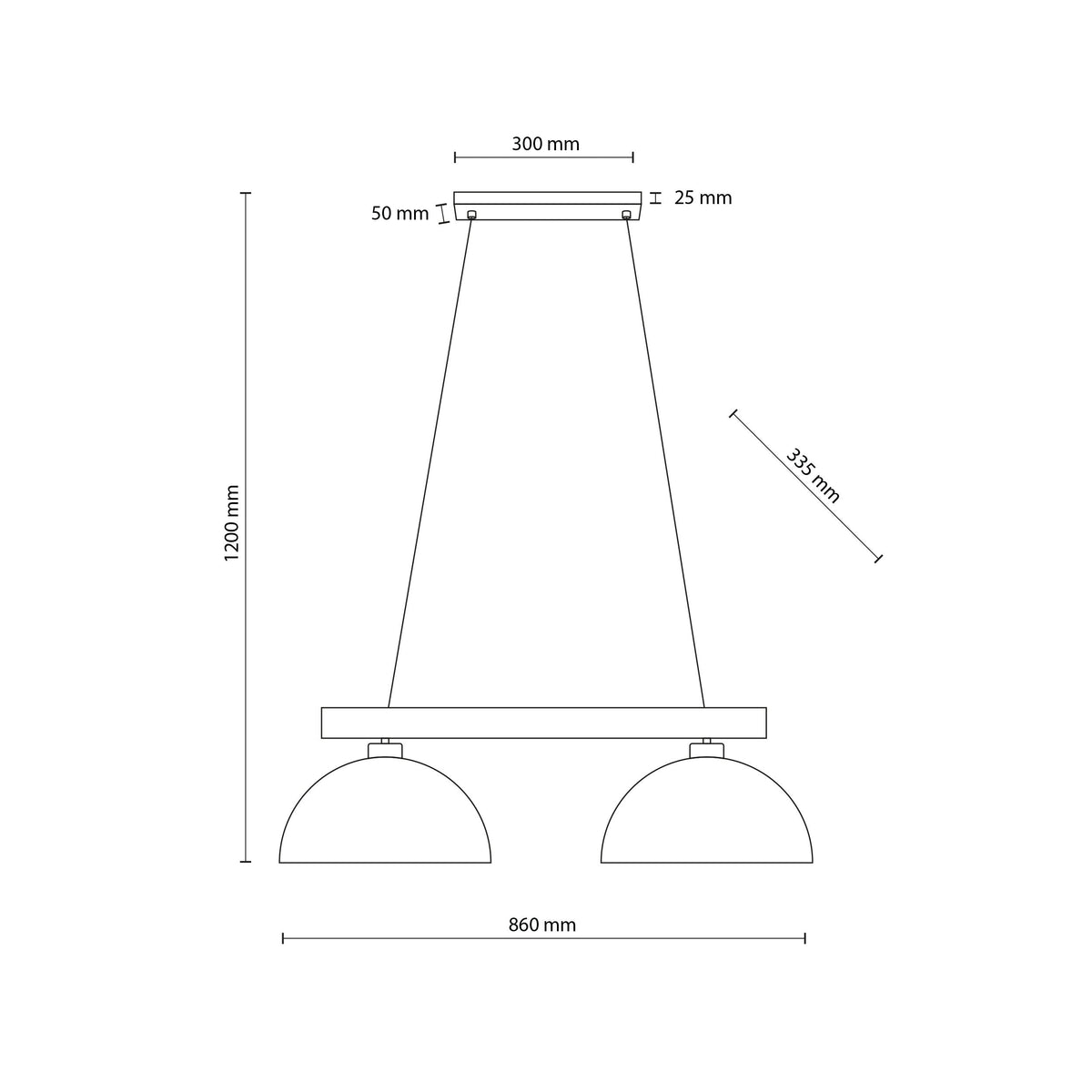 OSLO Beige Scandinavian  Pendant Light 2