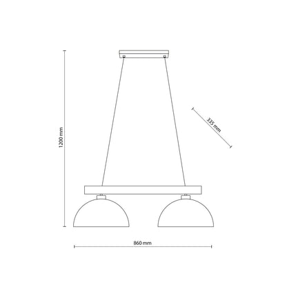OSLO White Scandinavian Pendant Light 2