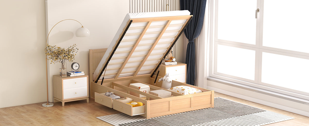Full Wood Platform Bed
