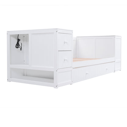 Twin Daybed with Storage White