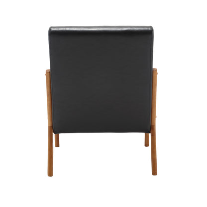 Modern Accent Chair with Pillow Black