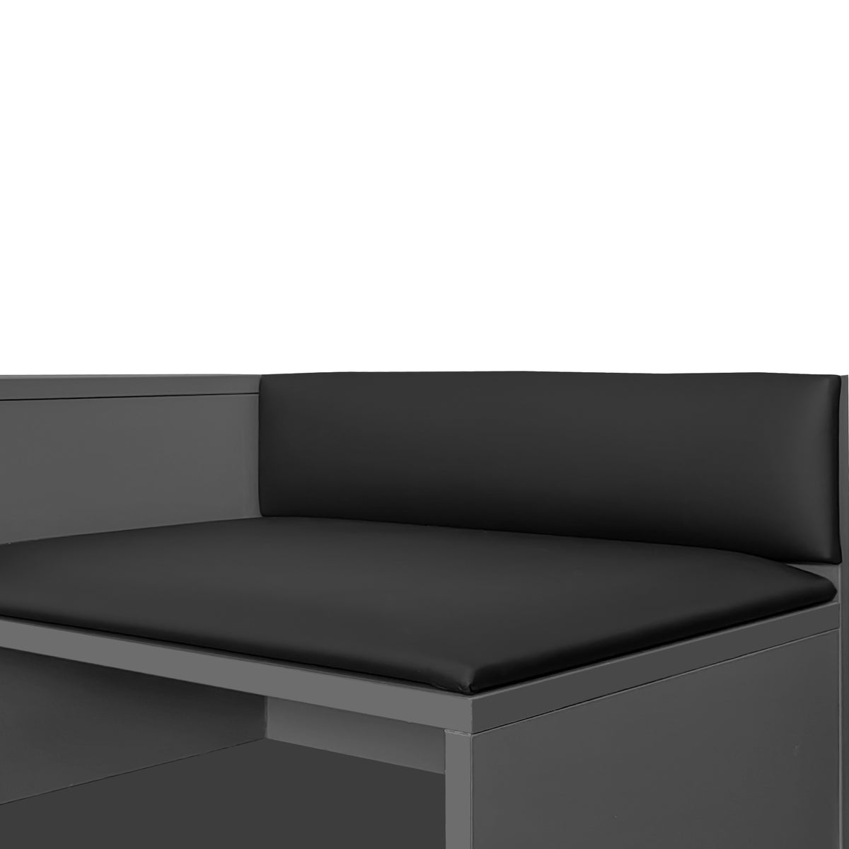 Modern Gray Shoe Storage Bench with Hidden Upholstered Seat