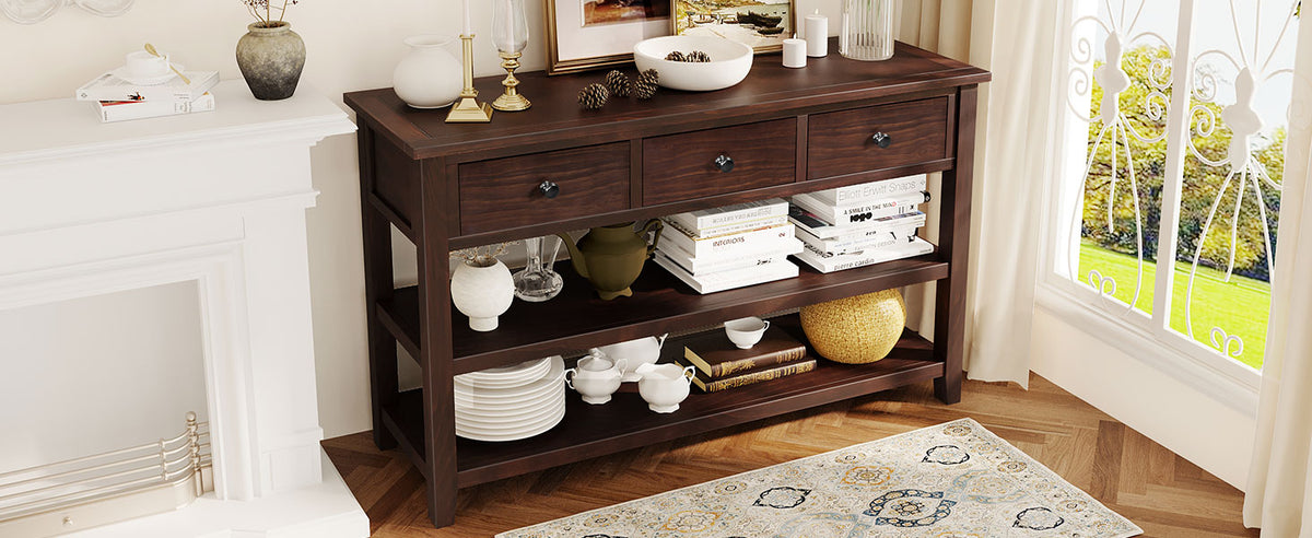 Retro Console Table Pine