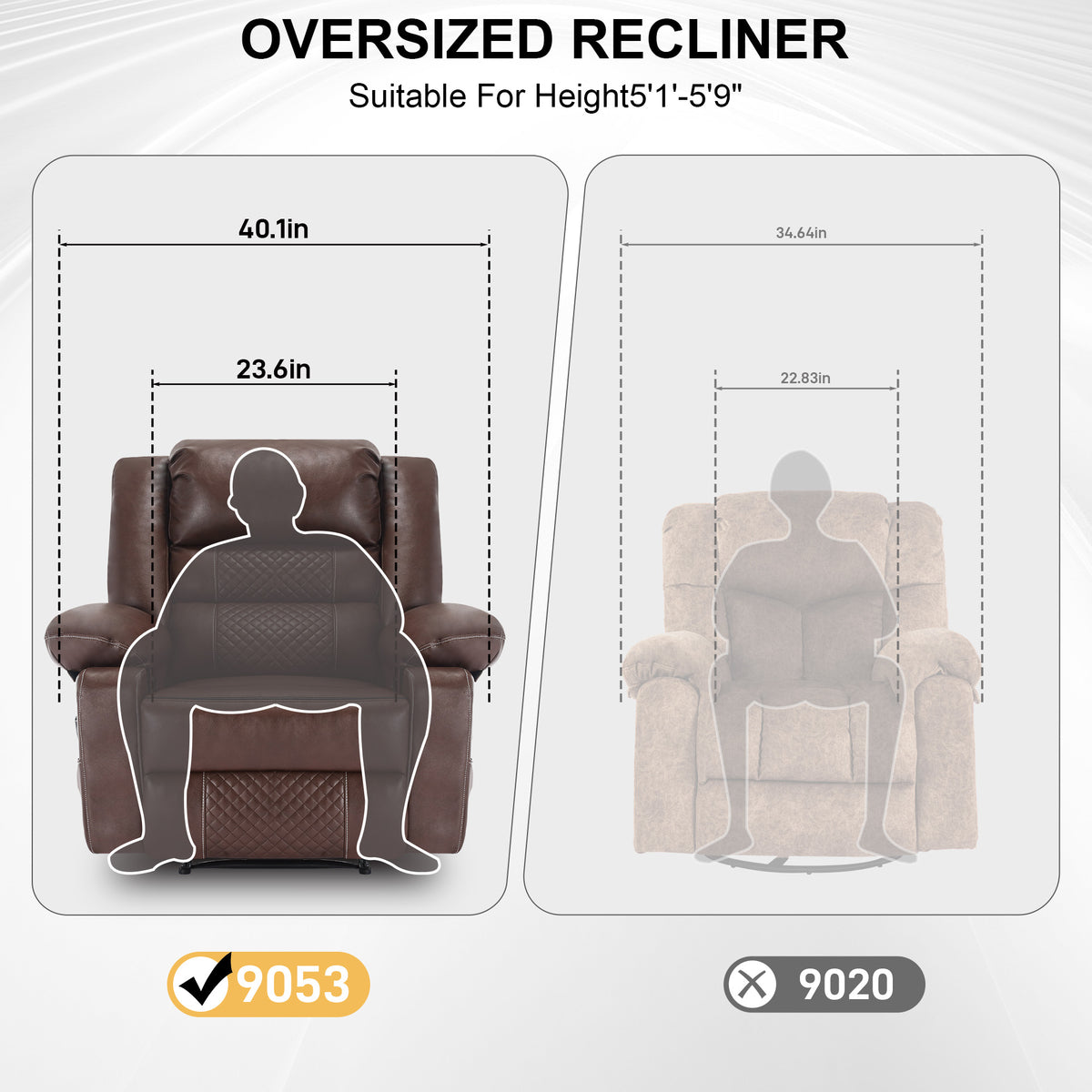 Breathable Leather Reclining Massage Chair Brown