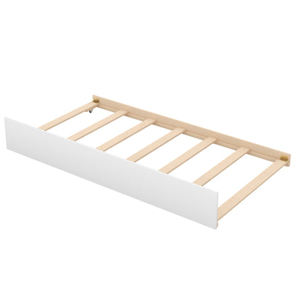 Twin Bunk Bed with Trundle White