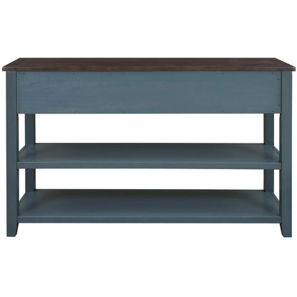 Retro Console Table Navy