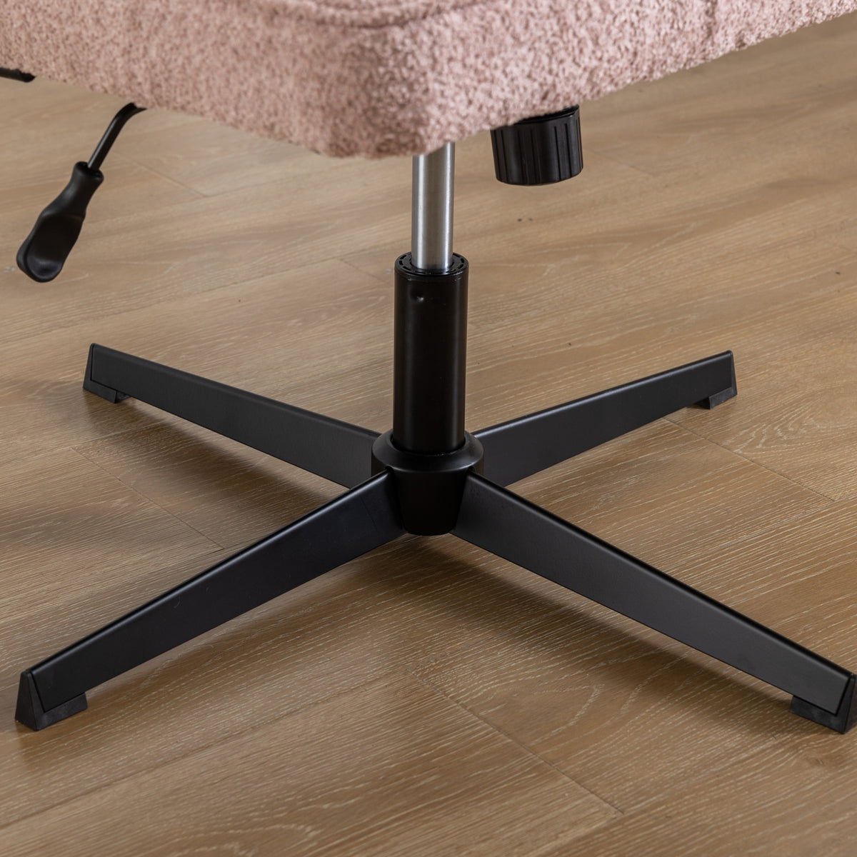 Armless Office Chair – Blush Pink