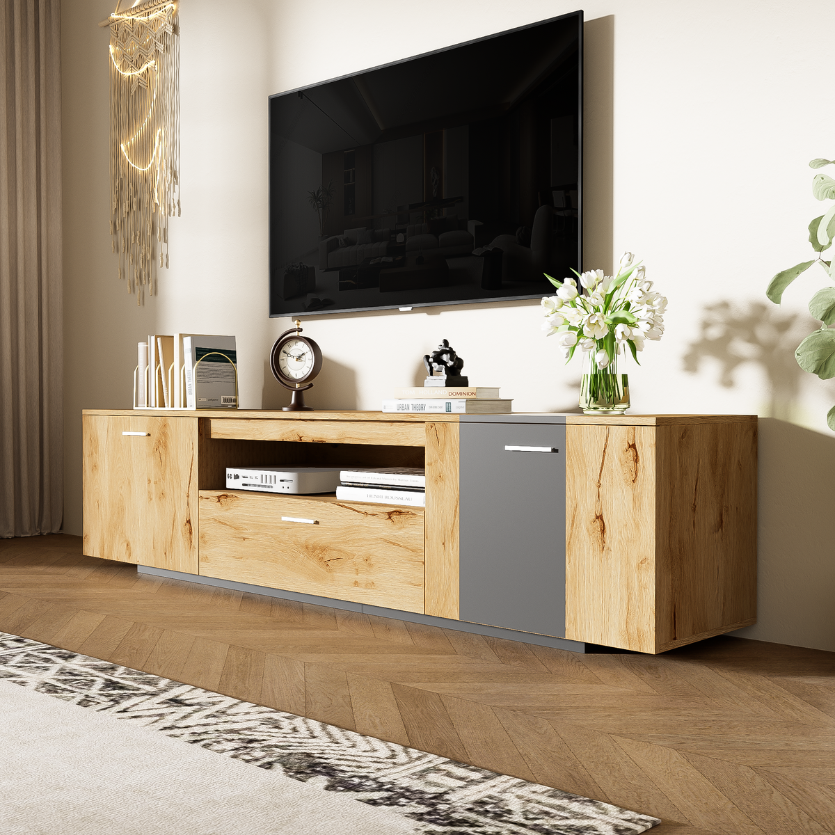 70" Modern TV Stand with Drawers