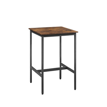 Rustic Bar Table Set with Chairs Brown