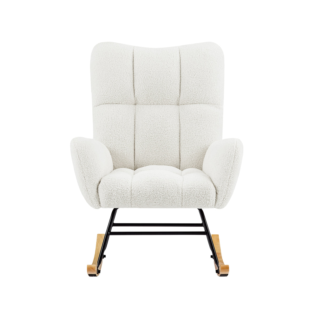 Teddy Fabric Rocking Chair Off White